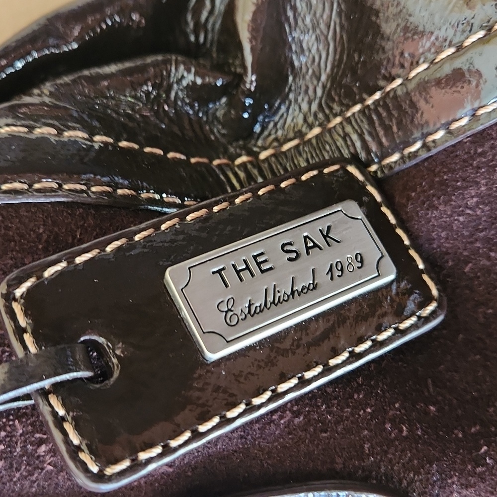 EUC The Sak purse bag dark brown double strapped leather - Picture 3 of 11
